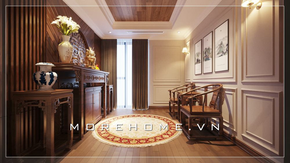 Thiết kế phòng thờ nhà phố